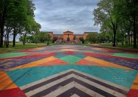 Colorful way to the Rocky steps 